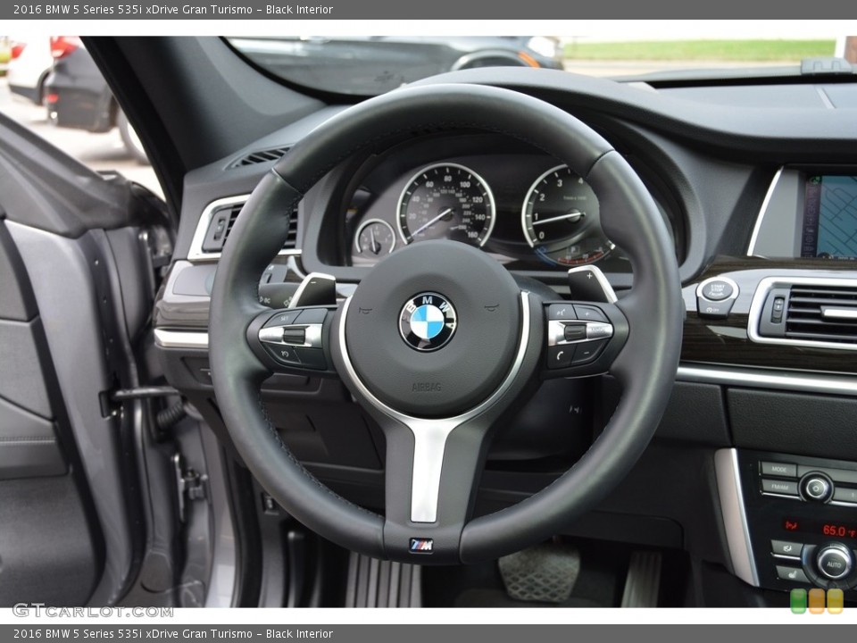 Black Interior Steering Wheel for the 2016 BMW 5 Series 535i xDrive Gran Turismo #116608474