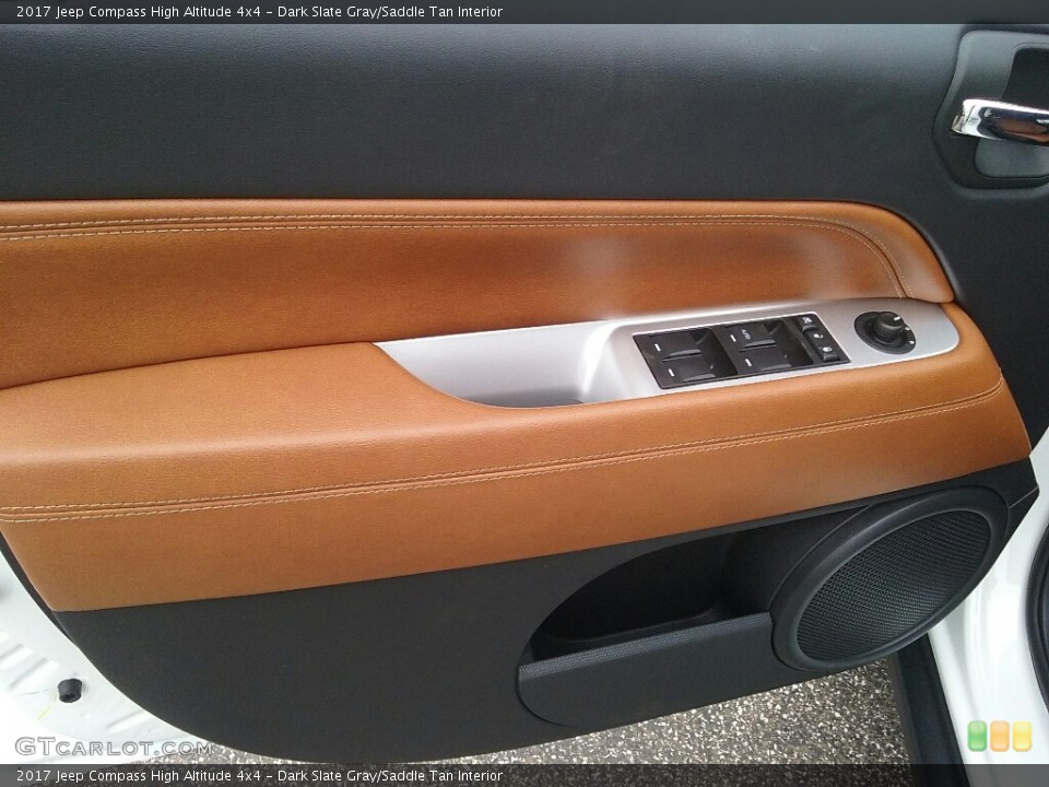 Dark Slate Gray/Saddle Tan Interior Door Panel for the 2017 Jeep Compass High Altitude 4x4 #116613077