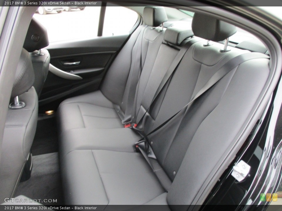 Black Interior Rear Seat for the 2017 BMW 3 Series 320i xDrive Sedan #116615273