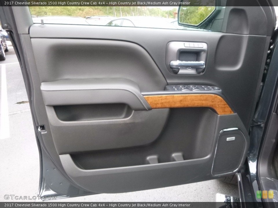 High Country Jet Black/Medium Ash Gray Interior Door Panel for the 2017 Chevrolet Silverado 1500 High Country Crew Cab 4x4 #116616668