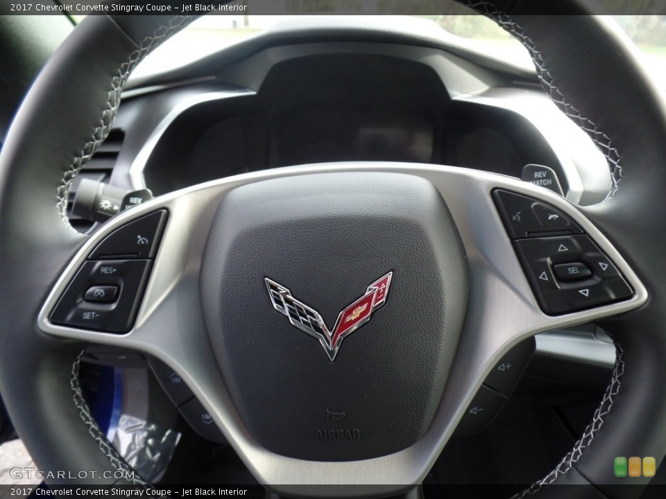 Jet Black Interior Steering Wheel for the 2017 Chevrolet Corvette Stingray Coupe #116618942
