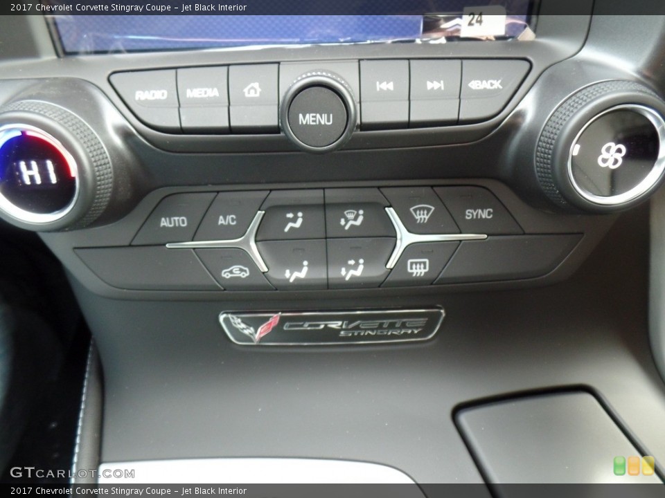 Jet Black Interior Controls for the 2017 Chevrolet Corvette Stingray Coupe #116619149