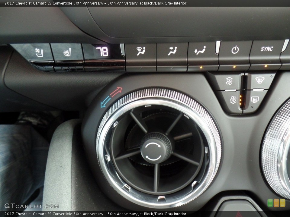 50th Anniversary Jet Black/Dark Gray Interior Controls for the 2017 Chevrolet Camaro SS Convertible 50th Anniversary #116620616