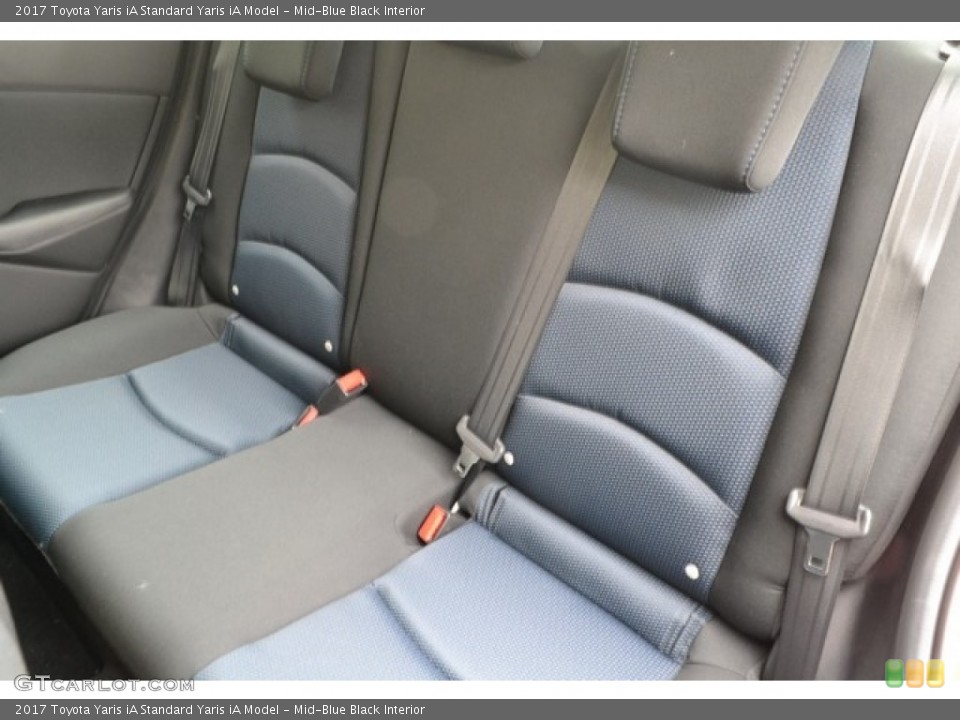 Mid-Blue Black Interior Rear Seat for the 2017 Toyota Yaris iA  #116620978