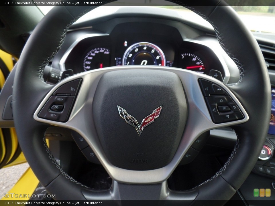 Jet Black Interior Steering Wheel for the 2017 Chevrolet Corvette Stingray Coupe #116621795