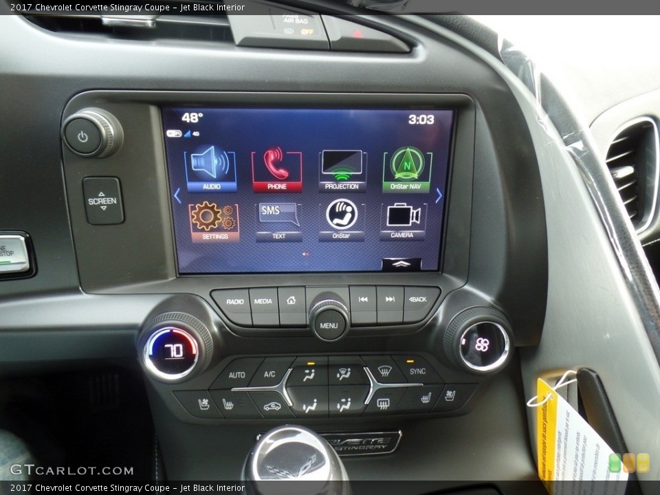 Jet Black Interior Controls for the 2017 Chevrolet Corvette Stingray Coupe #116621942
