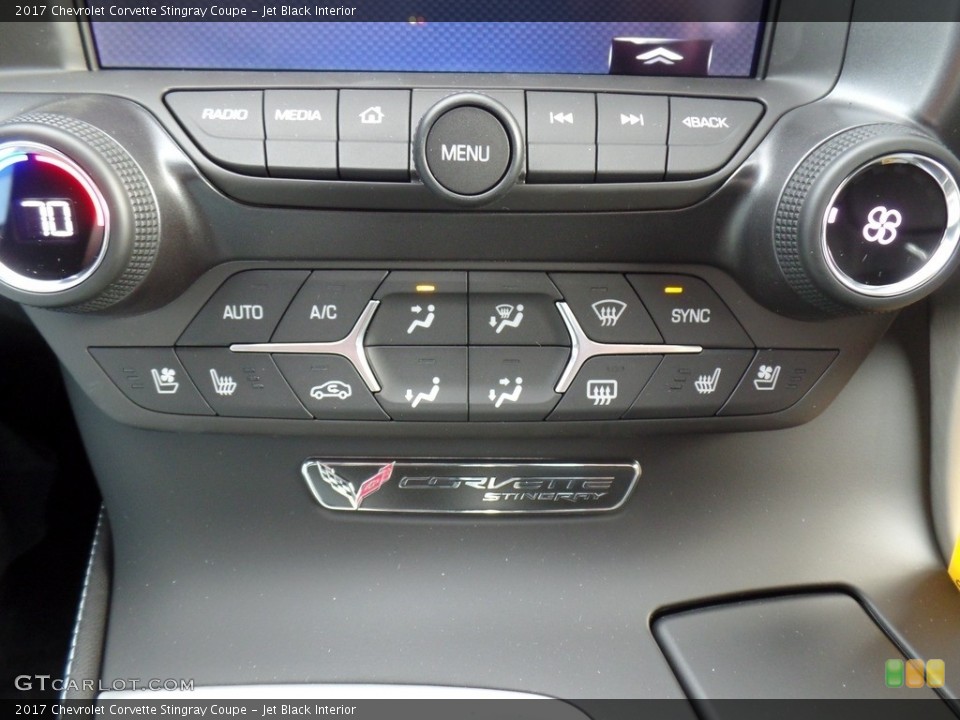 Jet Black Interior Controls for the 2017 Chevrolet Corvette Stingray Coupe #116622131