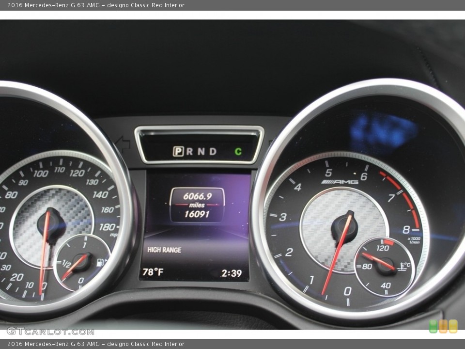 designo Classic Red Interior Gauges for the 2016 Mercedes-Benz G 63 AMG #116643896