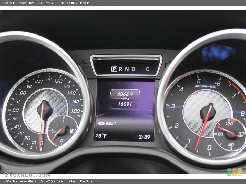 designo Classic Red Interior Gauges for the 2016 Mercedes-Benz G 63 AMG #116643917