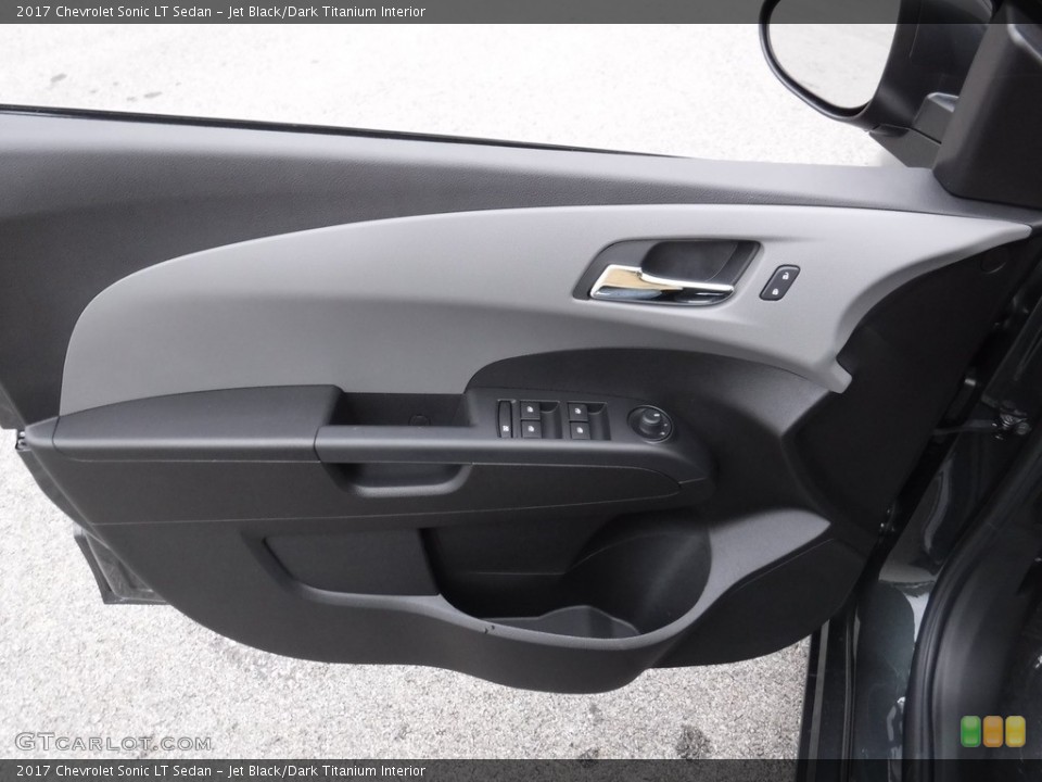 Jet Black/Dark Titanium Interior Door Panel for the 2017 Chevrolet Sonic LT Sedan #116647403