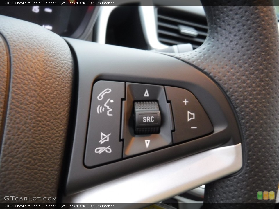 Jet Black/Dark Titanium Interior Controls for the 2017 Chevrolet Sonic LT Sedan #116647587