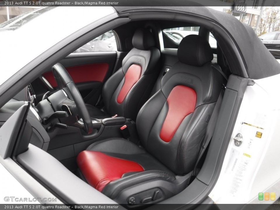 Black/Magma Red Interior Front Seat for the 2013 Audi TT S 2.0T quattro Roadster #116648339