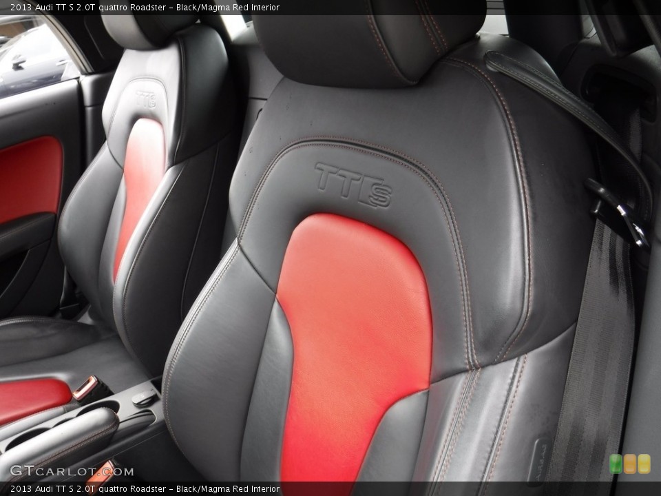 Black/Magma Red Interior Front Seat for the 2013 Audi TT S 2.0T quattro Roadster #116648357