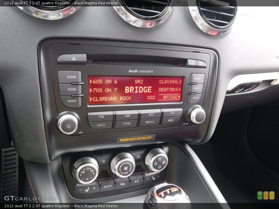 Black/Magma Red Interior Controls for the 2013 Audi TT S 2.0T quattro Roadster #116648420