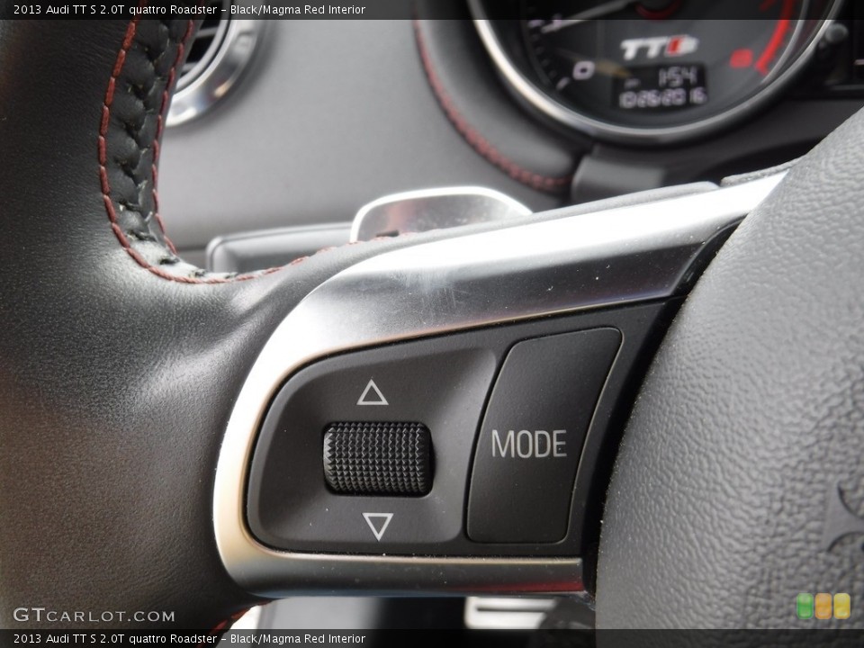 Black/Magma Red Interior Steering Wheel for the 2013 Audi TT S 2.0T quattro Roadster #116648513