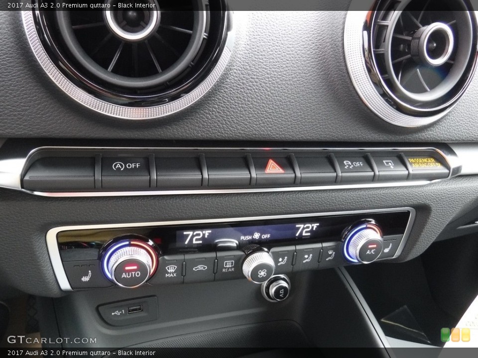 Black Interior Controls for the 2017 Audi A3 2.0 Premium quttaro #116651144