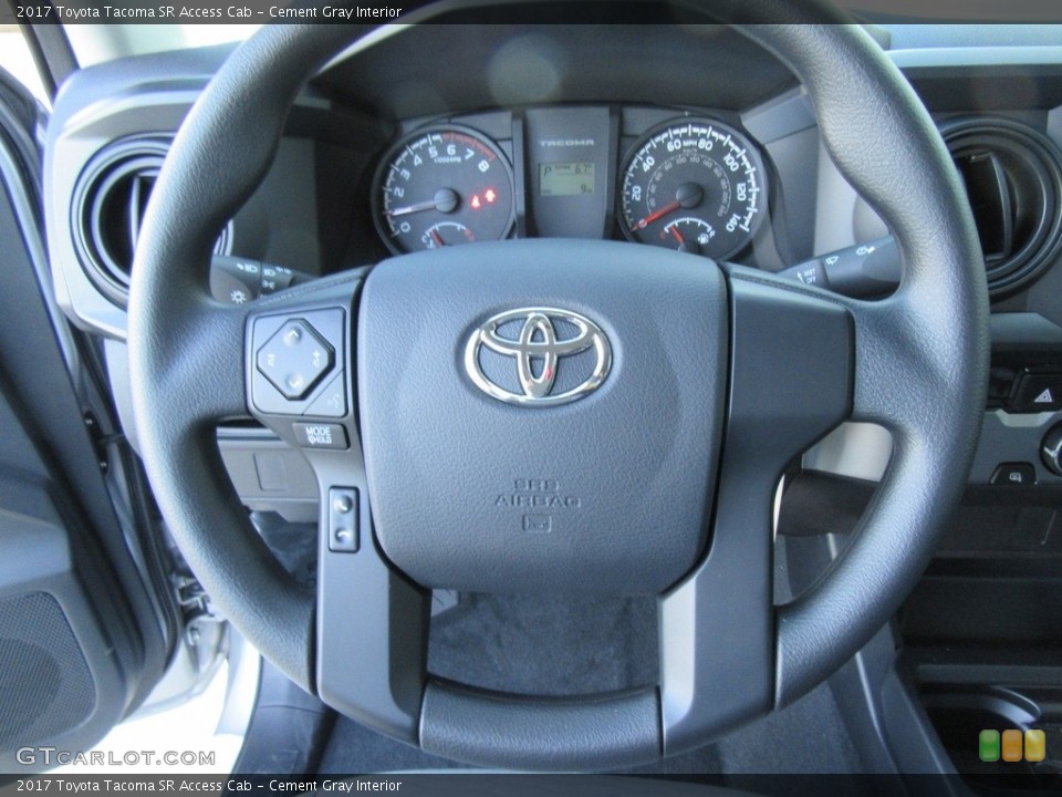 Cement Gray Interior Steering Wheel for the 2017 Toyota Tacoma SR Access Cab #116654090