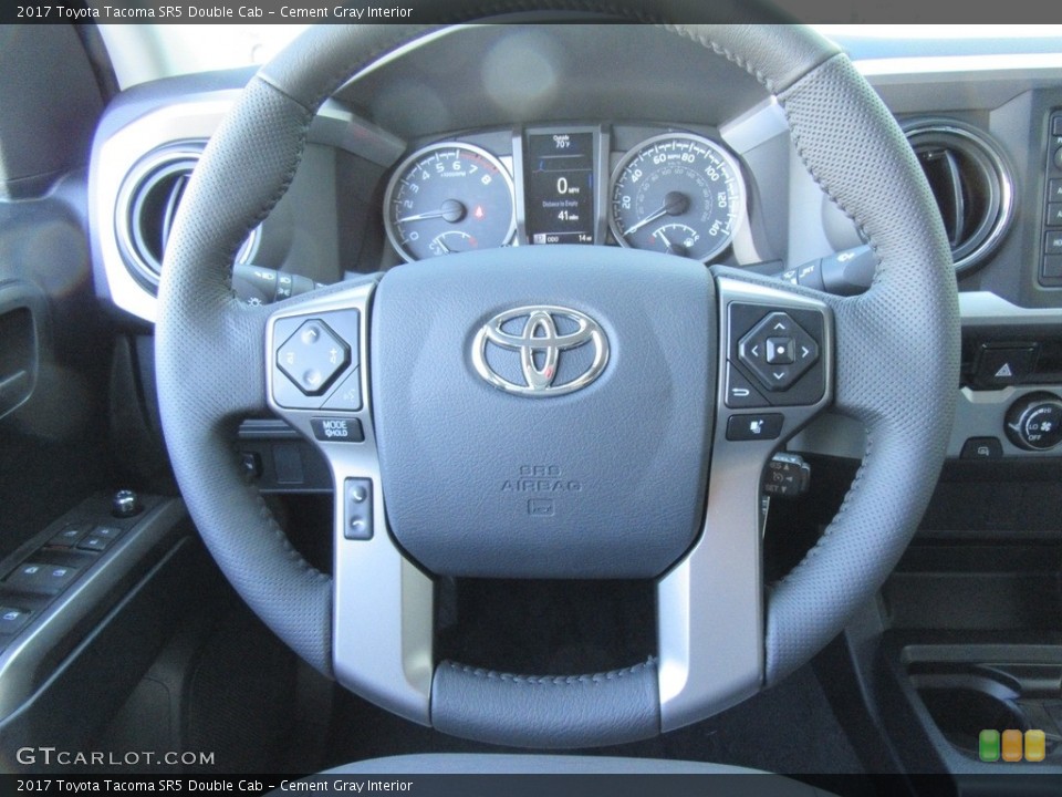 Cement Gray Interior Steering Wheel for the 2017 Toyota Tacoma SR5 Double Cab #116655785