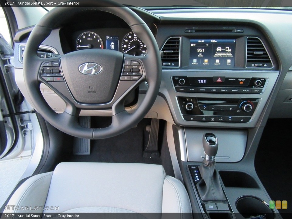 Gray Interior Dashboard for the 2017 Hyundai Sonata Sport #116657015