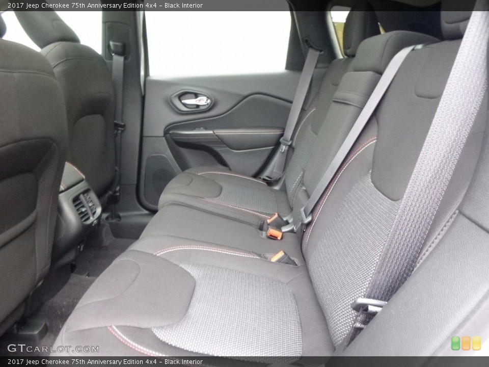 Black Interior Rear Seat for the 2017 Jeep Cherokee 75th Anniversary Edition 4x4 #116657132