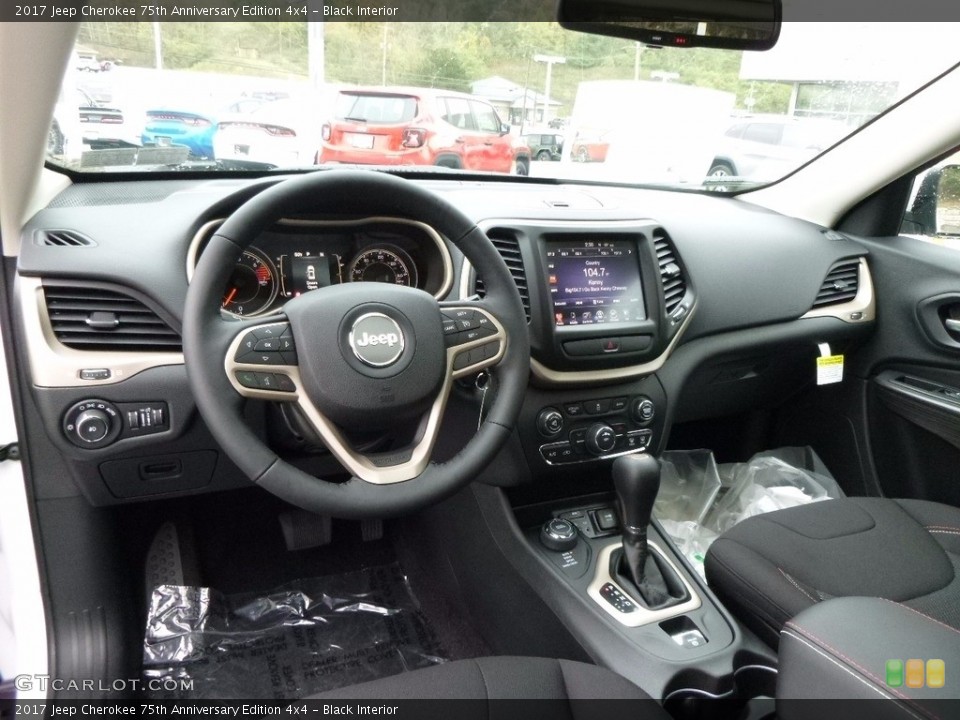 Black Interior Prime Interior for the 2017 Jeep Cherokee 75th Anniversary Edition 4x4 #116657162