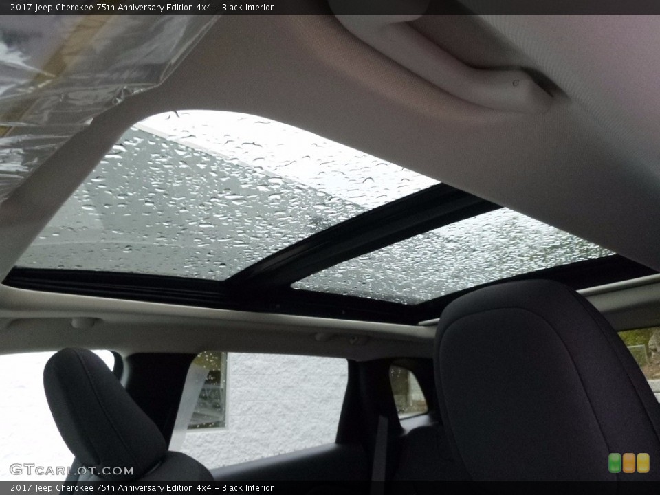Black Interior Sunroof for the 2017 Jeep Cherokee 75th Anniversary Edition 4x4 #116657255