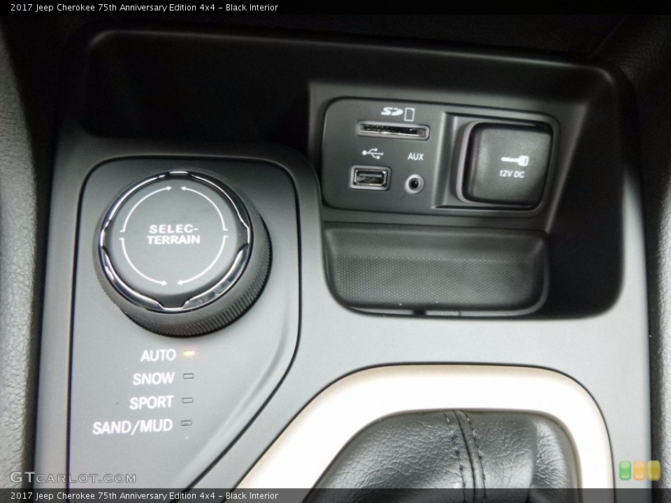 Black Interior Controls for the 2017 Jeep Cherokee 75th Anniversary Edition 4x4 #116657275
