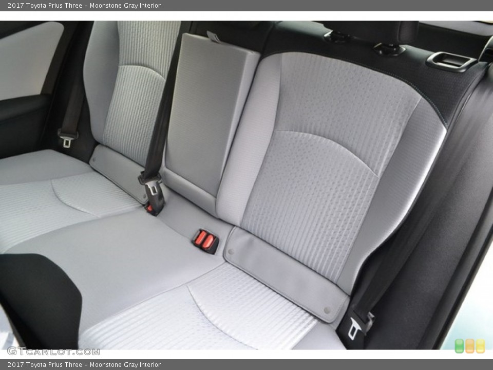 Moonstone Gray Interior Rear Seat for the 2017 Toyota Prius Three #116667675