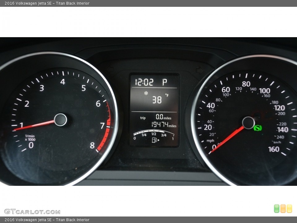 Titan Black Interior Gauges for the 2016 Volkswagen Jetta SE #116675760
