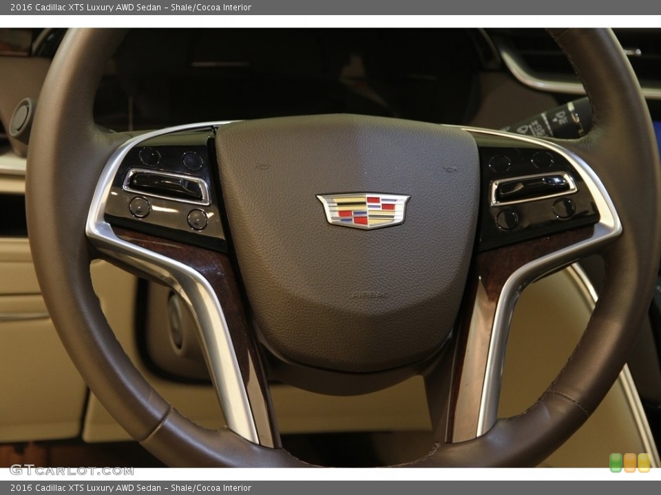 Shale/Cocoa Interior Steering Wheel for the 2016 Cadillac XTS Luxury AWD Sedan #116679339