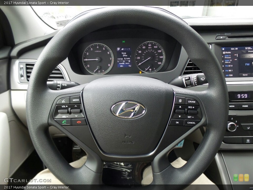 Gray Interior Steering Wheel for the 2017 Hyundai Sonata Sport #116684631