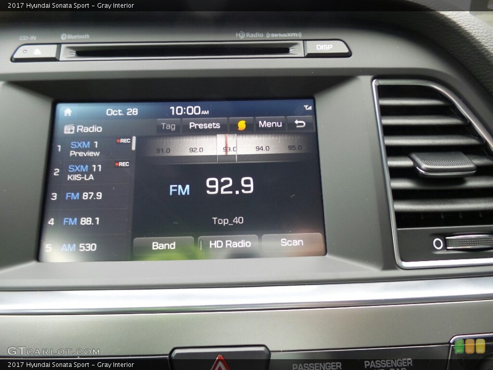 Gray Interior Audio System for the 2017 Hyundai Sonata Sport #116684937