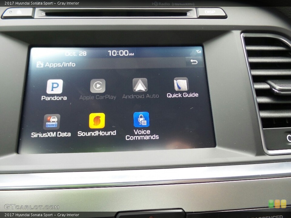 Gray Interior Controls for the 2017 Hyundai Sonata Sport #116684967