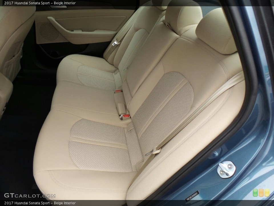 Beige Interior Rear Seat for the 2017 Hyundai Sonata Sport #116686638
