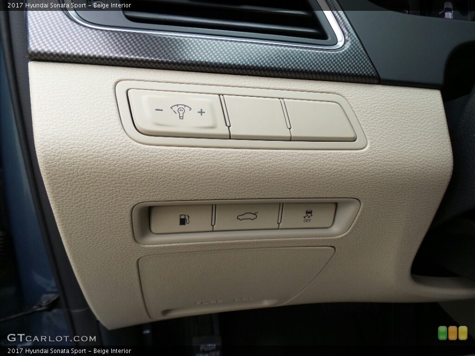 Beige Interior Controls for the 2017 Hyundai Sonata Sport #116686788