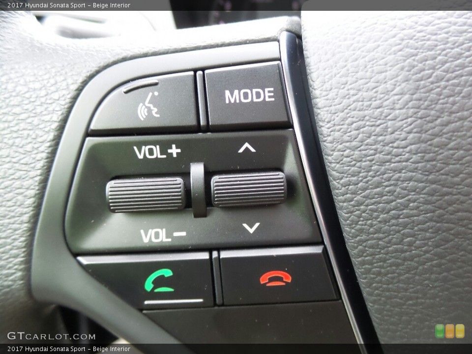Beige Interior Controls for the 2017 Hyundai Sonata Sport #116686944
