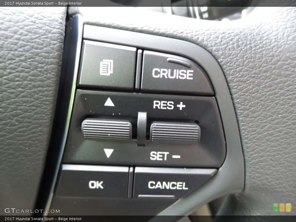 Beige Interior Controls for the 2017 Hyundai Sonata Sport #116687040