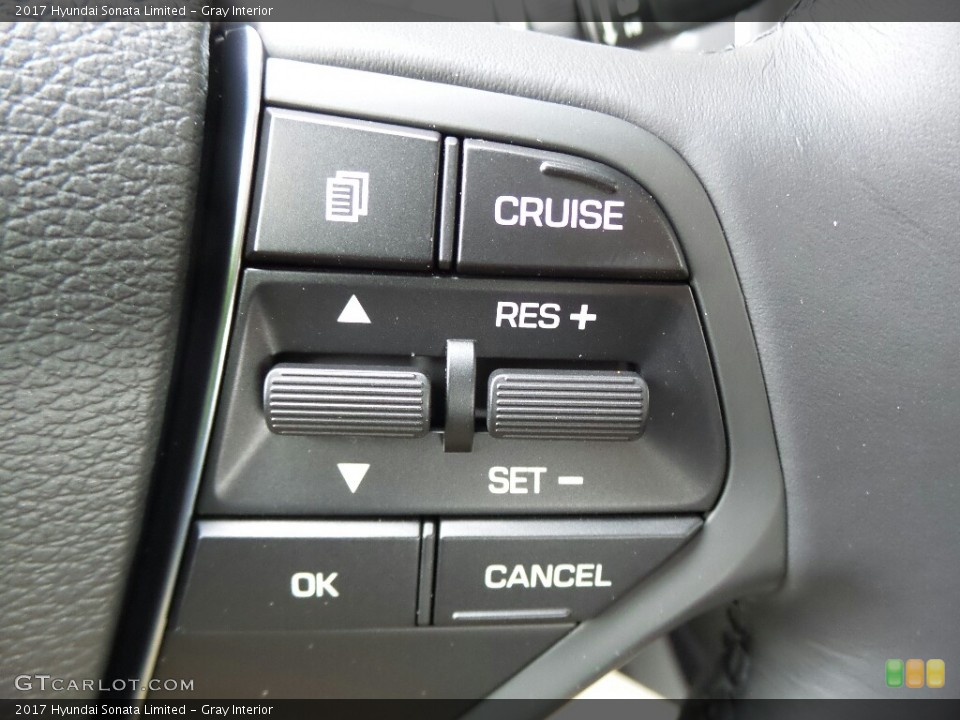 Gray Interior Controls for the 2017 Hyundai Sonata Limited #116687847