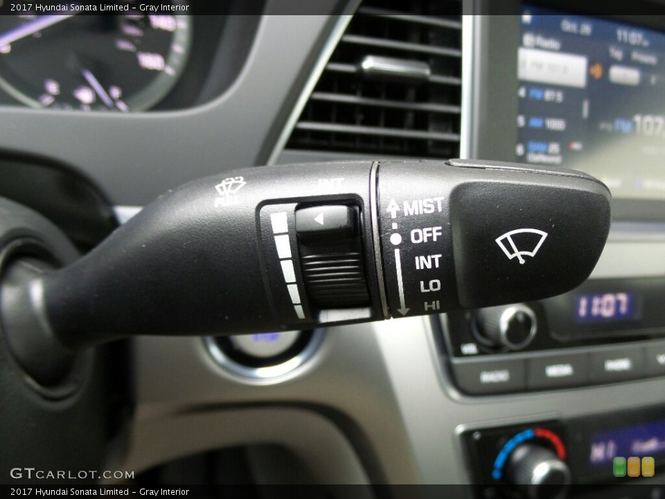 Gray Interior Controls for the 2017 Hyundai Sonata Limited #116687865