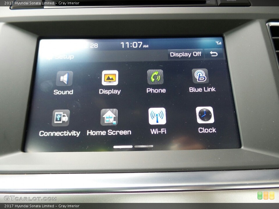 Gray Interior Controls for the 2017 Hyundai Sonata Limited #116687946