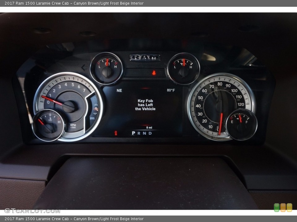 Canyon Brown/Light Frost Beige Interior Gauges for the 2017 Ram 1500 Laramie Crew Cab #116688582