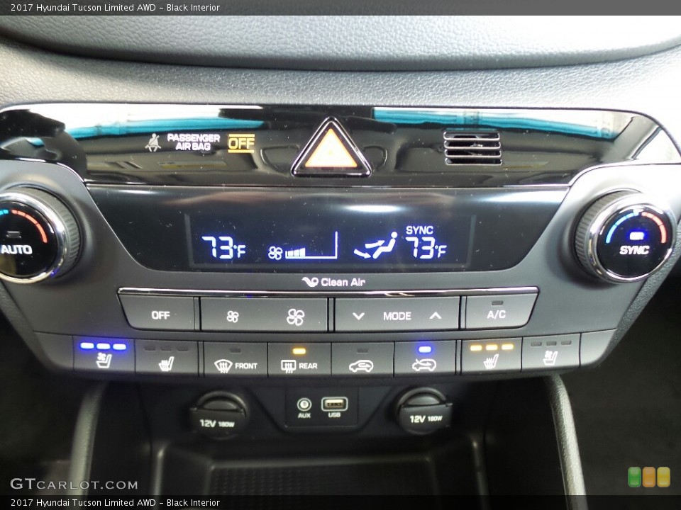 Black Interior Controls for the 2017 Hyundai Tucson Limited AWD #116689425