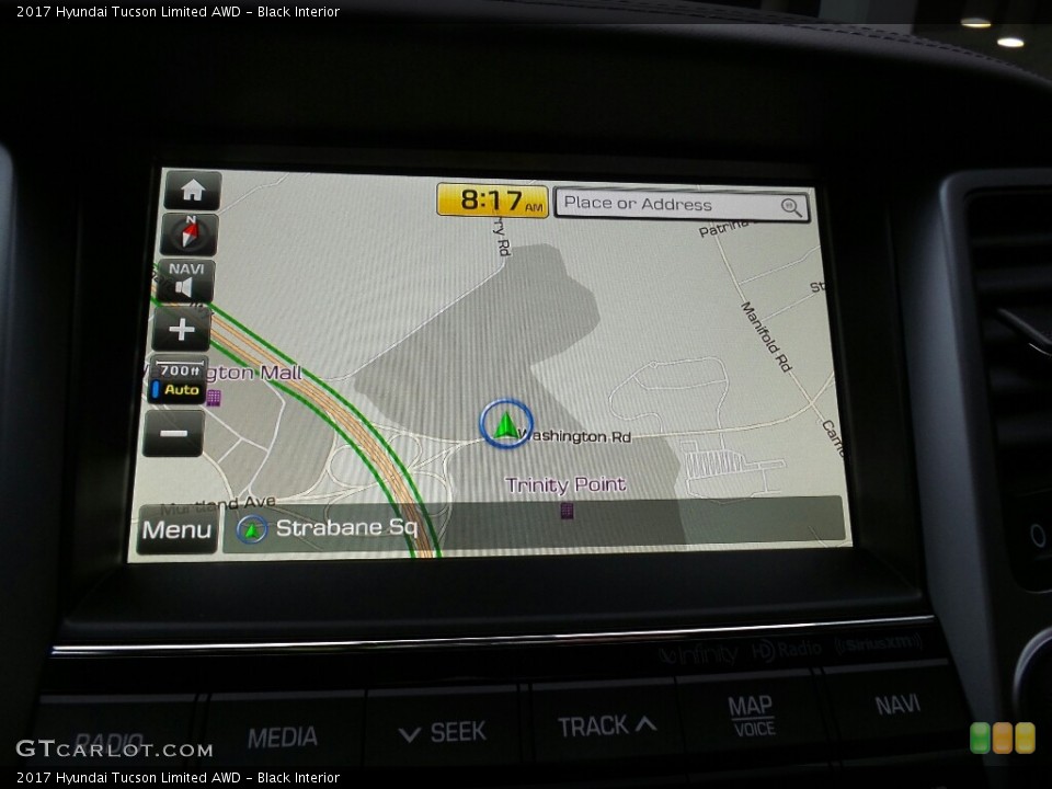Black Interior Navigation for the 2017 Hyundai Tucson Limited AWD #116692089