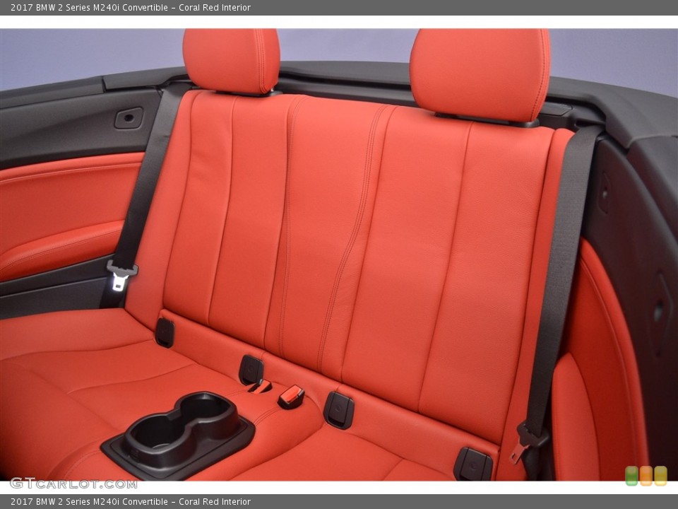 Coral Red Interior Rear Seat for the 2017 BMW 2 Series M240i Convertible #116697063