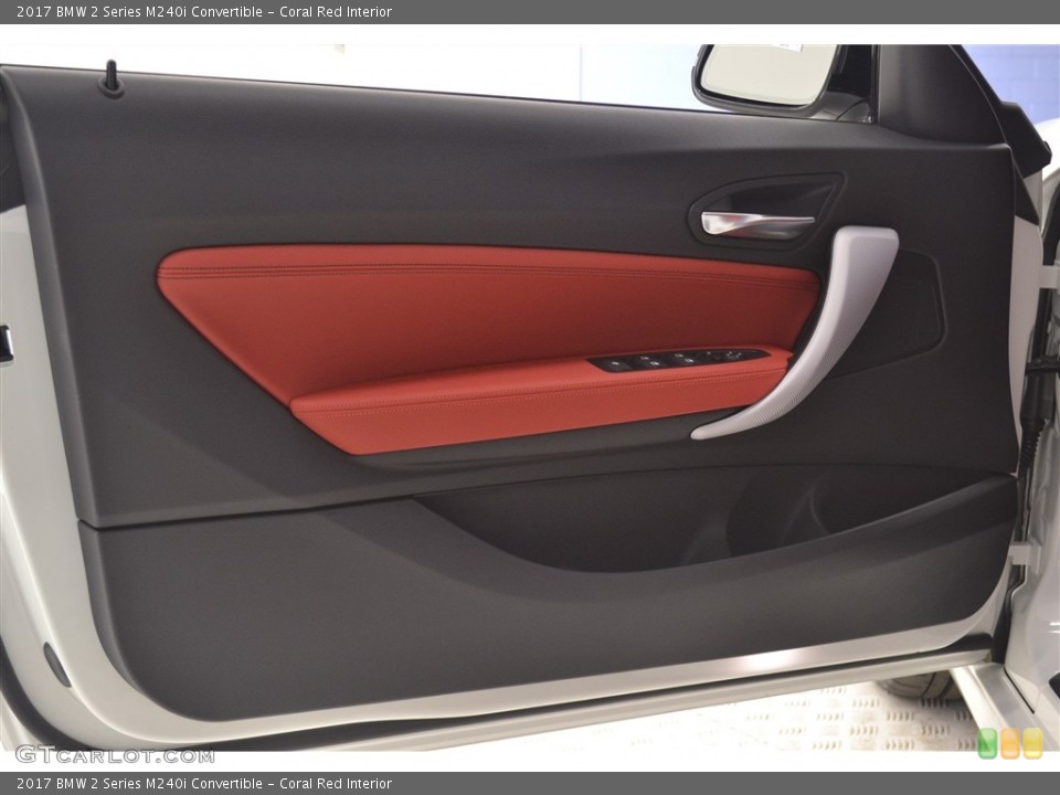 Coral Red Interior Door Panel for the 2017 BMW 2 Series M240i Convertible #116697105