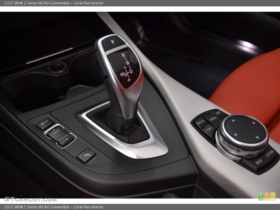 Coral Red Interior Transmission for the 2017 BMW 2 Series M240i Convertible #116697126