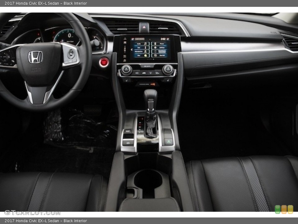 Black Interior Dashboard for the 2017 Honda Civic EX-L Sedan #116708220
