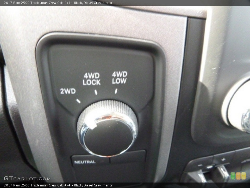 Black/Diesel Gray Interior Controls for the 2017 Ram 2500 Tradesman Crew Cab 4x4 #116709867