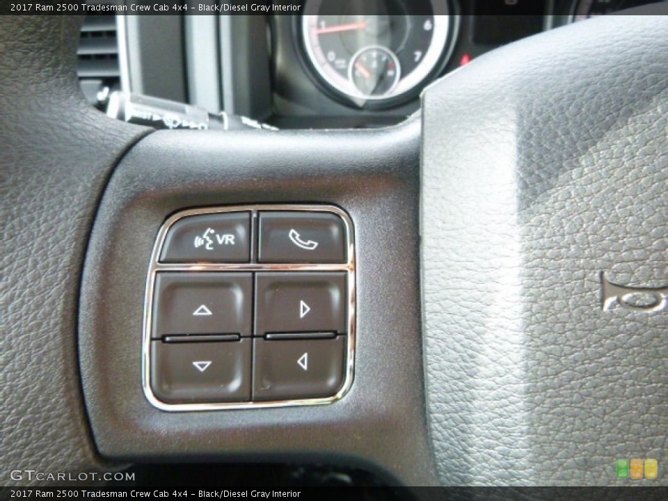 Black/Diesel Gray Interior Controls for the 2017 Ram 2500 Tradesman Crew Cab 4x4 #116709915