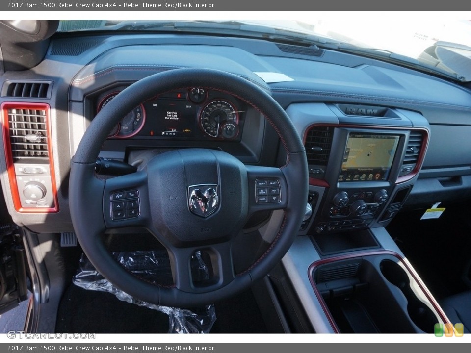 Rebel Theme Red/Black Interior Dashboard for the 2017 Ram 1500 Rebel Crew Cab 4x4 #116710107